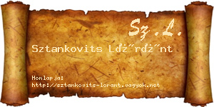 Sztankovits Lóránt névjegykártya